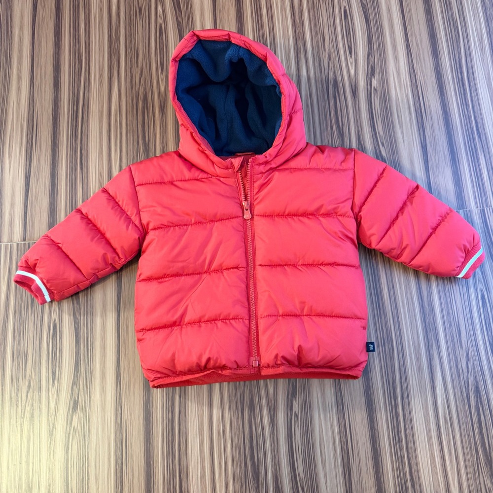 Baby Gap‎ Red Puffer Jacket Hooded ColdControl Water Resistant 18-24 Months